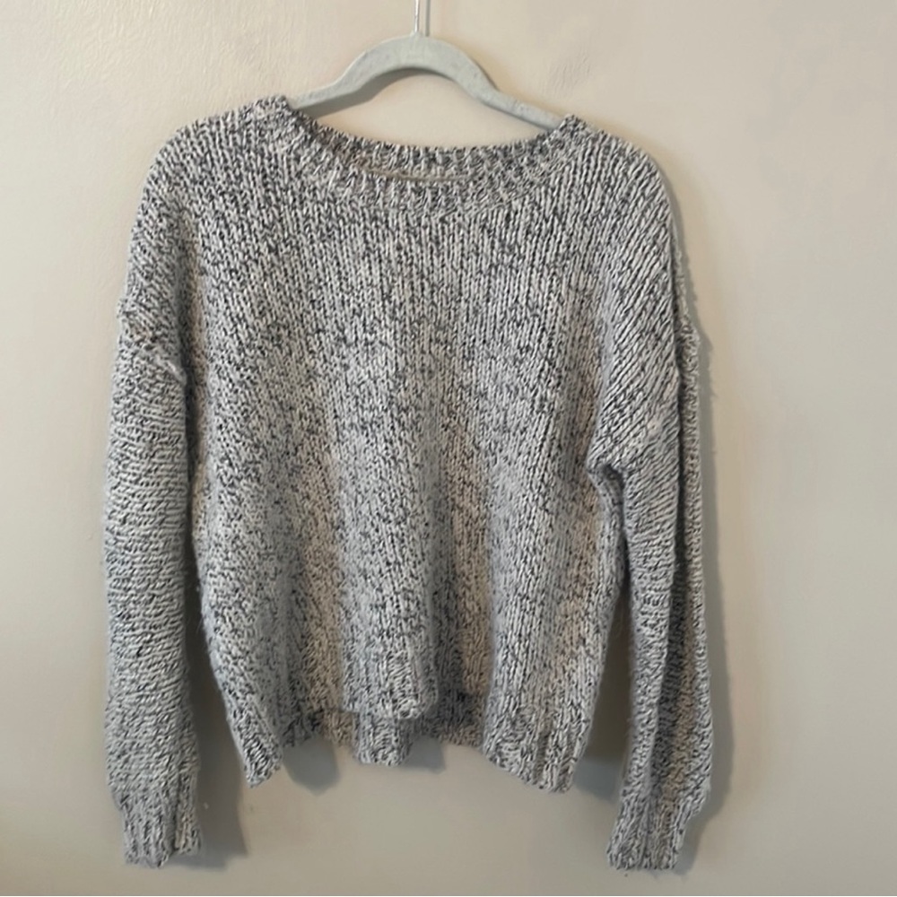 J. Crew Marled Drop-Shoulder Cotton/Wool/Alpaca Blend Sweater